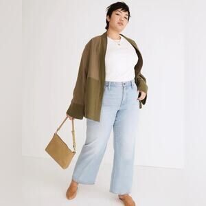NWT Madewell The Plus Perfect Vintage Wide-Leg Crop Jean in Edmunds Wash 28W